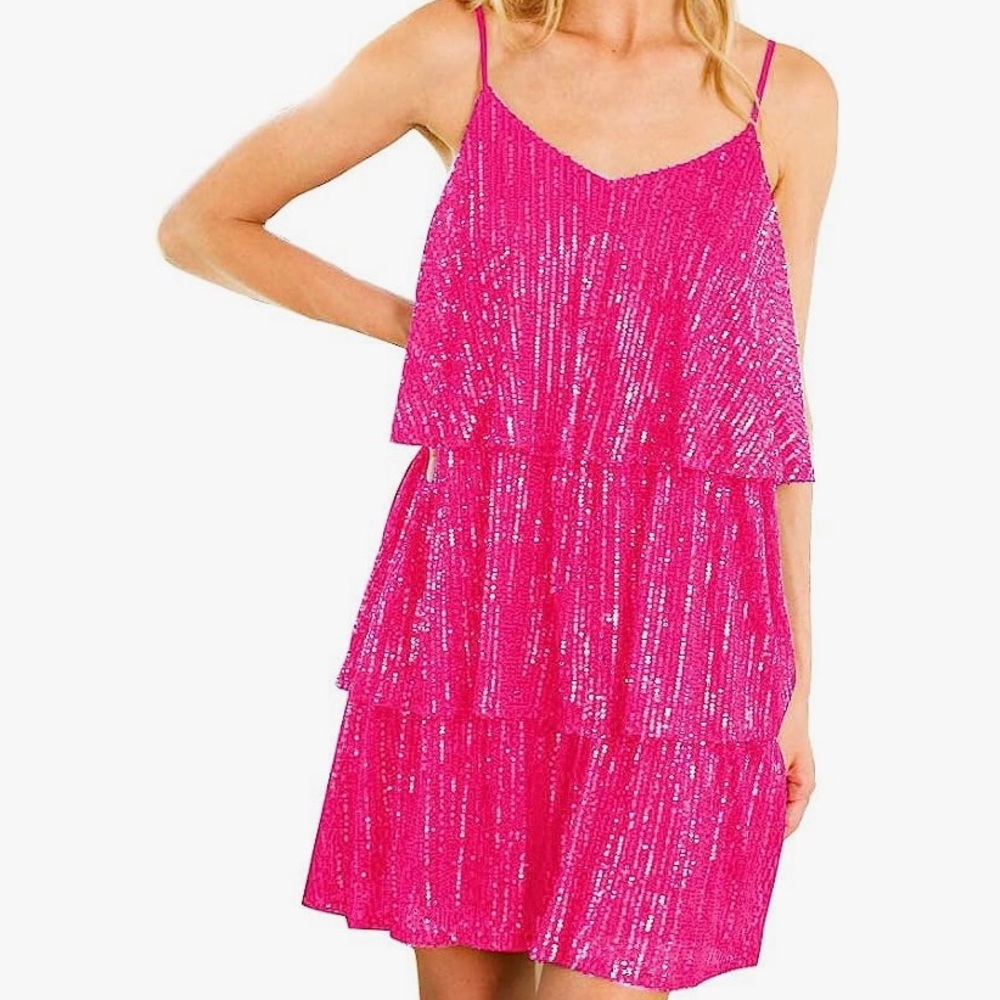 Pink Sequin Dress